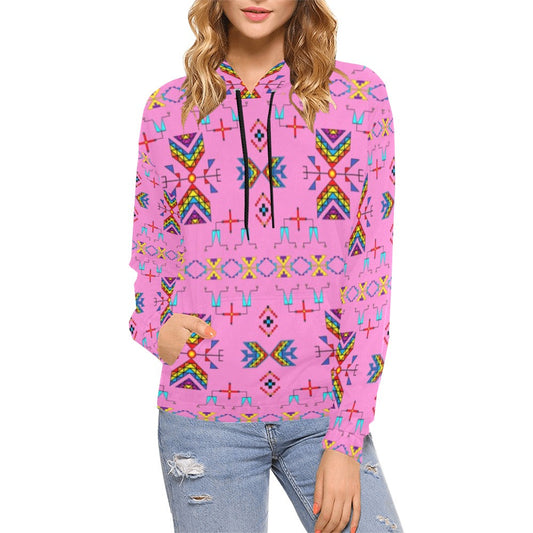 Rainy Chief Rainbow Blush Hoodie for Women