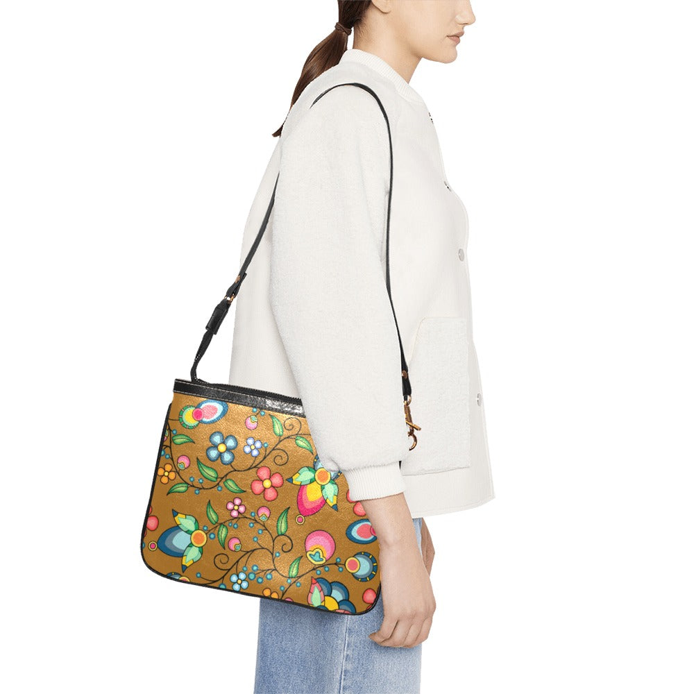 Floral Bounty Fall Leaves Small Shoulder Bag