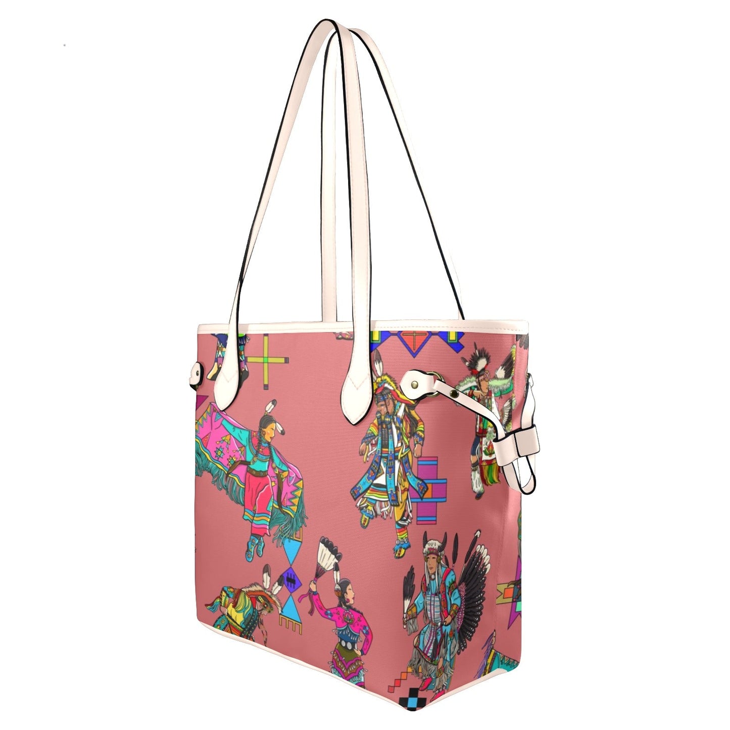 Grand Entry Dancers Terra Clover Canvas Tote Bag