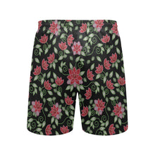 Load image into Gallery viewer, Red Beaded Rose Men&#39;s Mid-Length Beach Shorts
