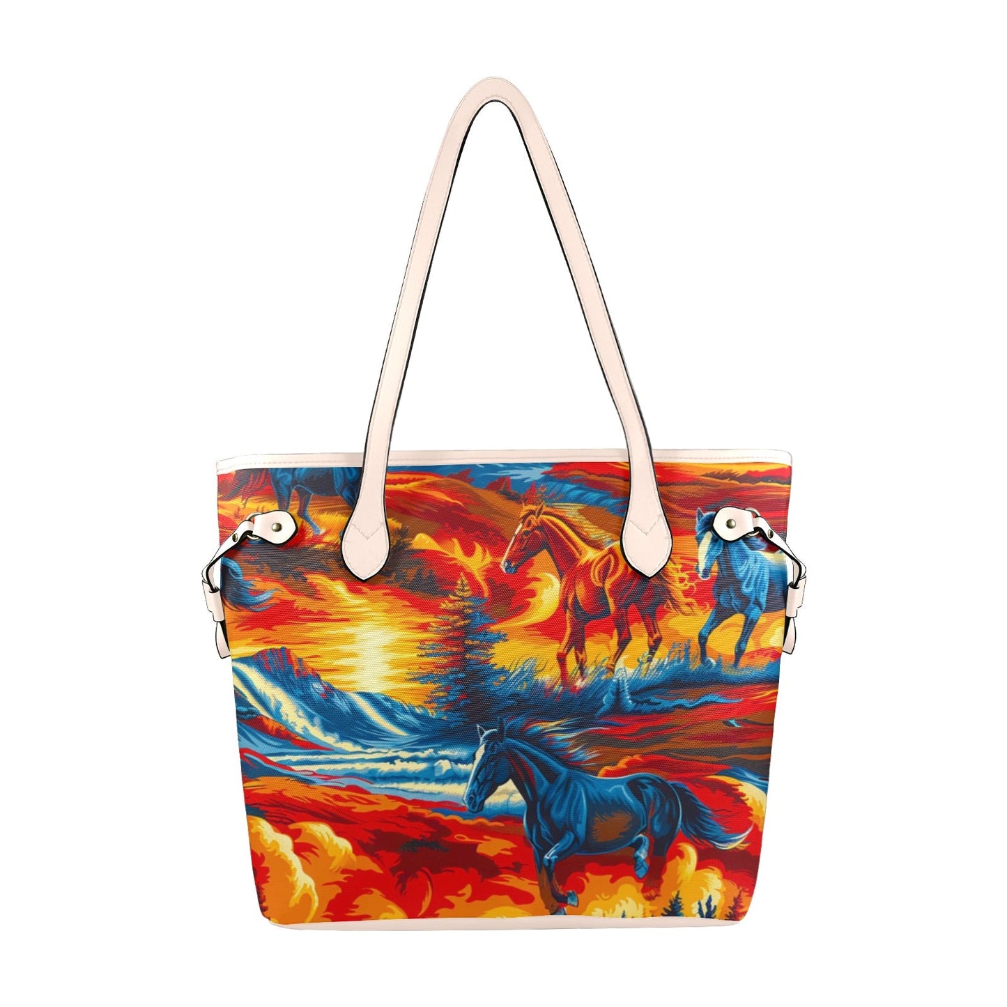 Wilds Horses 2 Clover Canvas Tote Bag