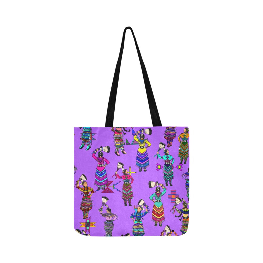 Women's Jingle Dancers Purple Reusable Shopping Bag