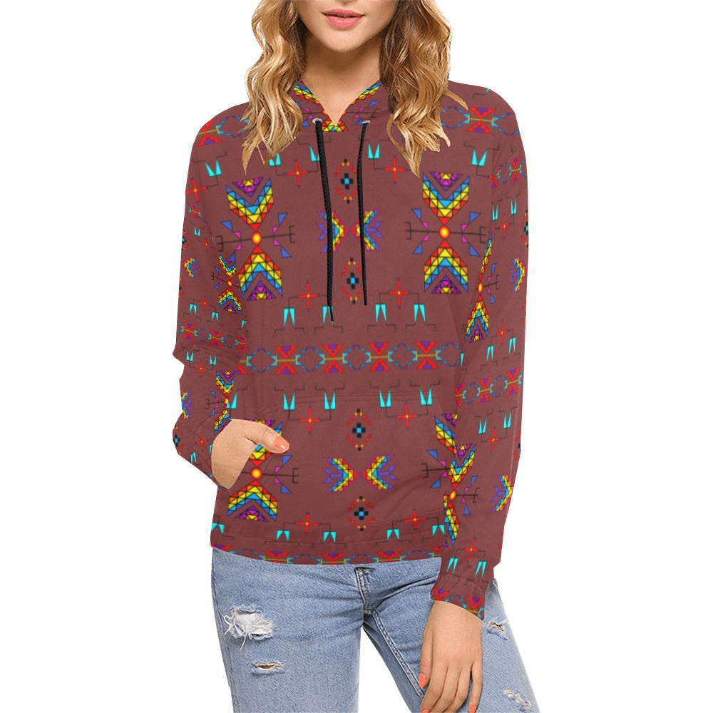 Rainy Chief Rainbow Earth Clay Hoodie for Women