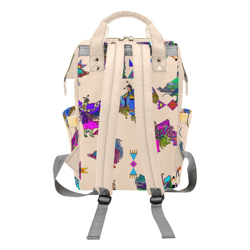 Women's Fancy Dancers Muslin Multi-Function Diaper Backpack