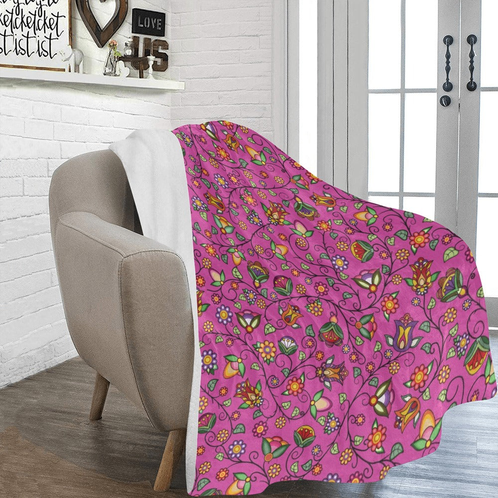 Heartbeat Petals Pink X-Large Micro Fleece Blanket