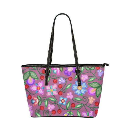 Petal Harmony Dusty Rose Leather Tote