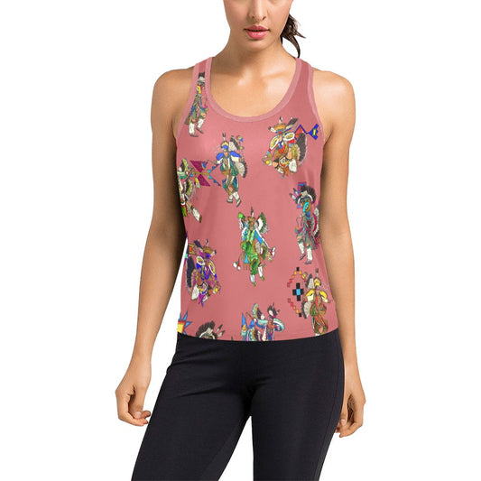 Men's Fancy Dancers Terra Cotta Women's Racerback Tank Top