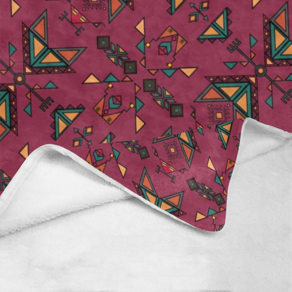 Arrow dawn Maroon X-Large Micro Fleece Blanket