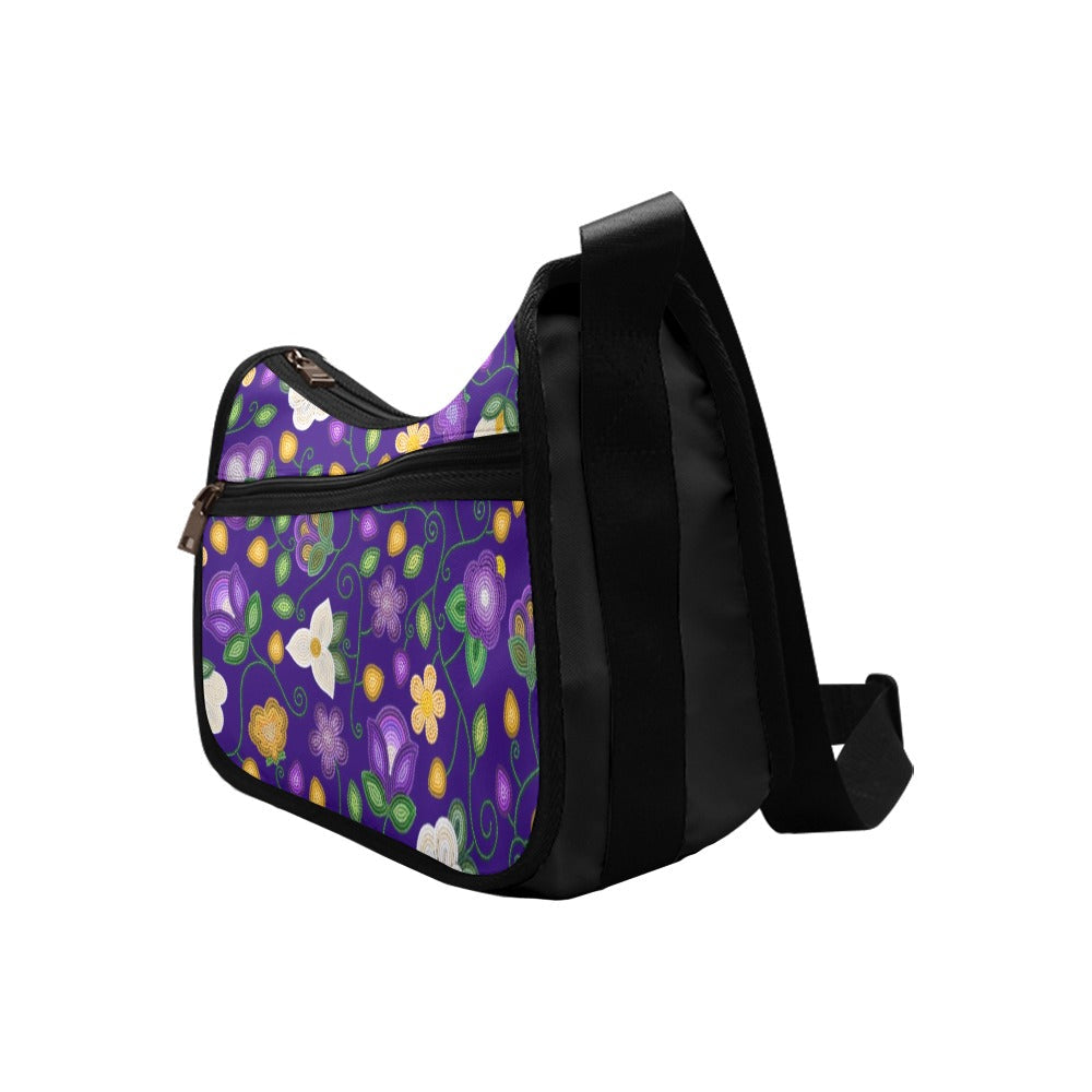 Midnight Moss Bloom Aubergine Crossbody Bag