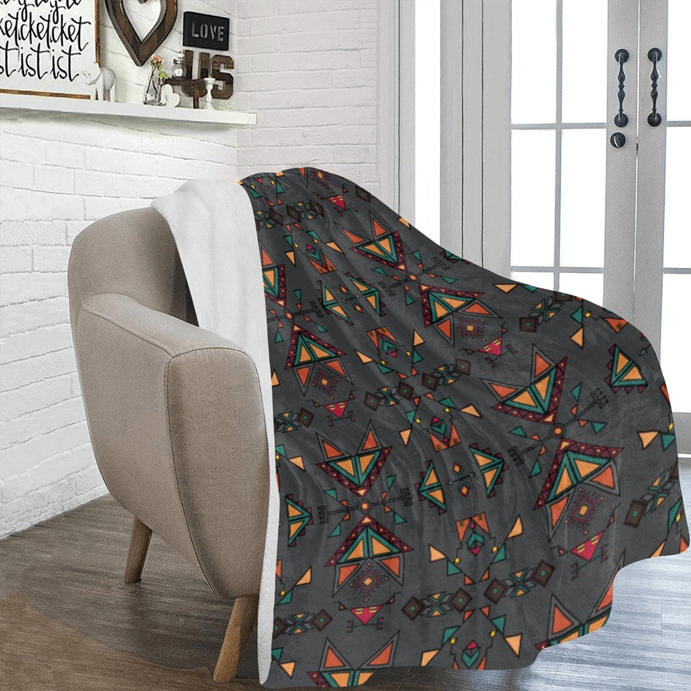 Arrow dawn Gray X-Large Micro Fleece Blanket
