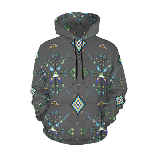 Bear Shield Gray Hoodie for Women