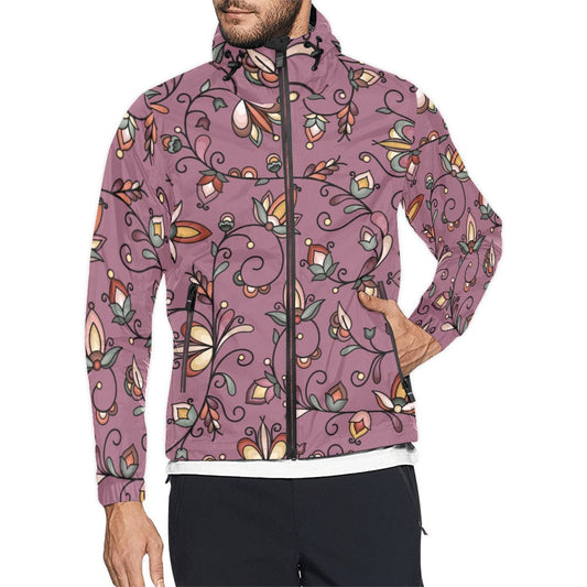 Burnt Sky Petals Magenta Men's Windbreaker