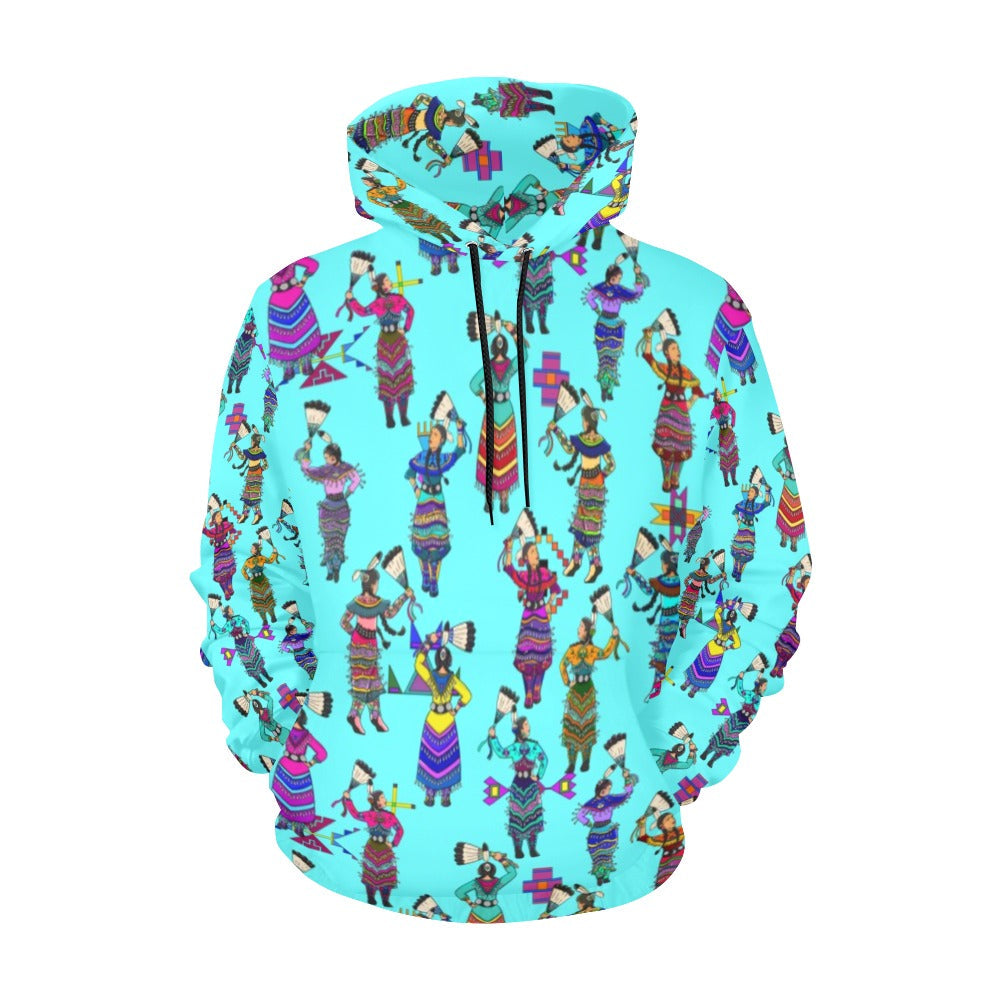 Women's Jingle Dancers Turquoise Hoodie for Women