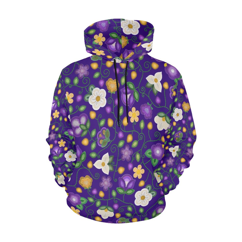 Midnight Moss Bloom Aubergine Hoodie for Women
