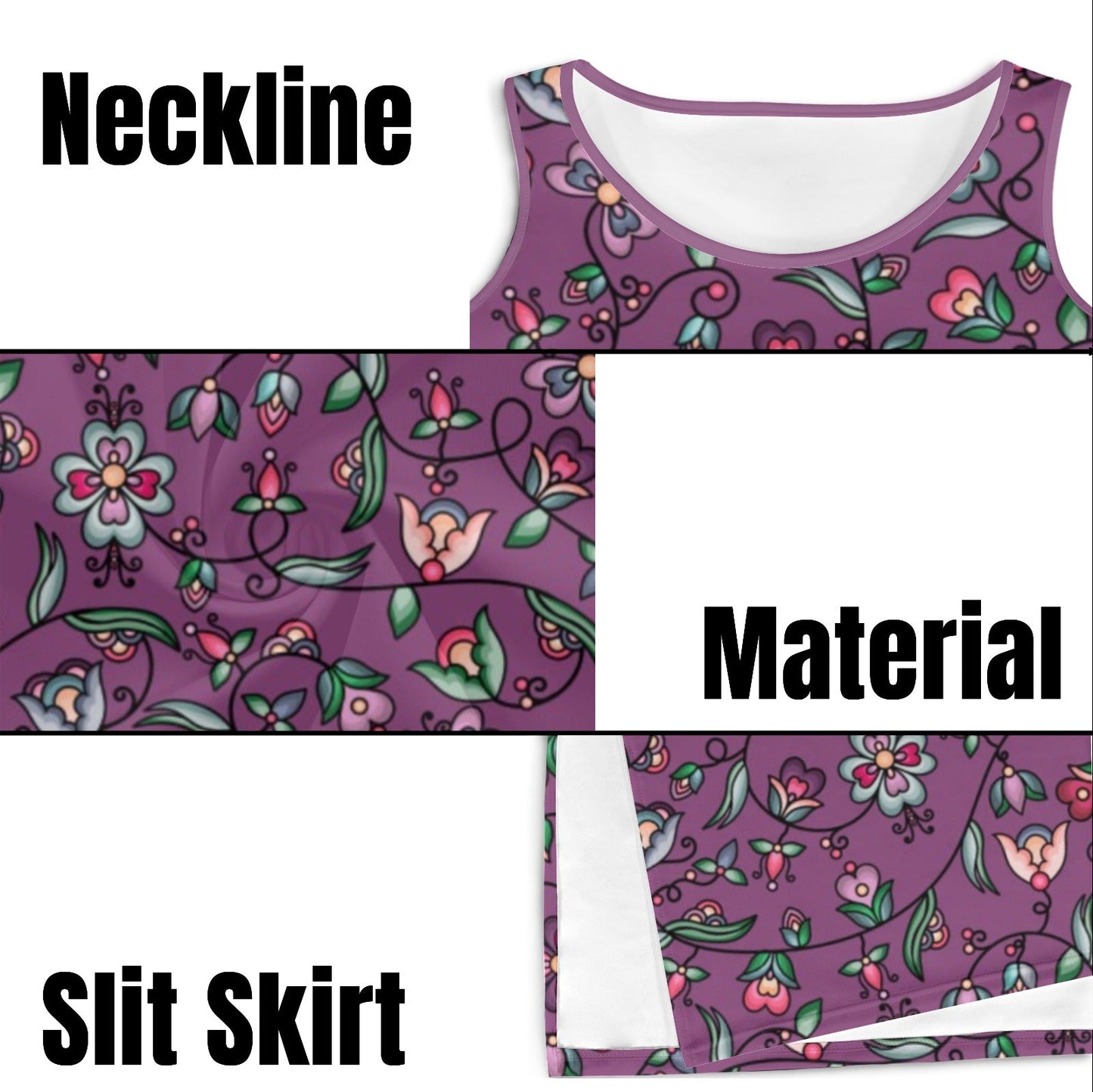 Amber Evening Garland Purple Phaedra Sleeveless Open Fork Long Dress