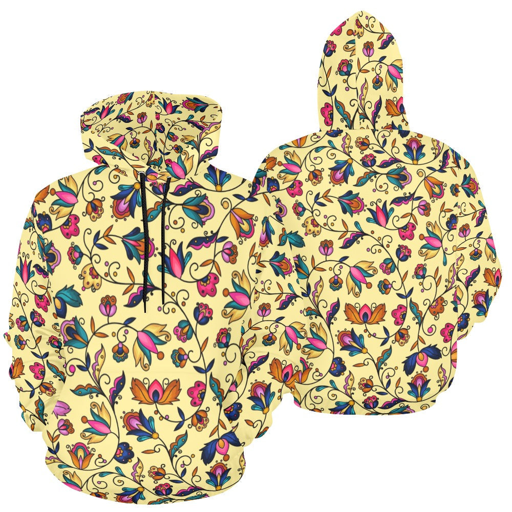 Copper Prairie Petals Yellow Hoodie for Men