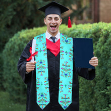 Load image into Gallery viewer, Dakota Damask Turquoise Graduation Stole
