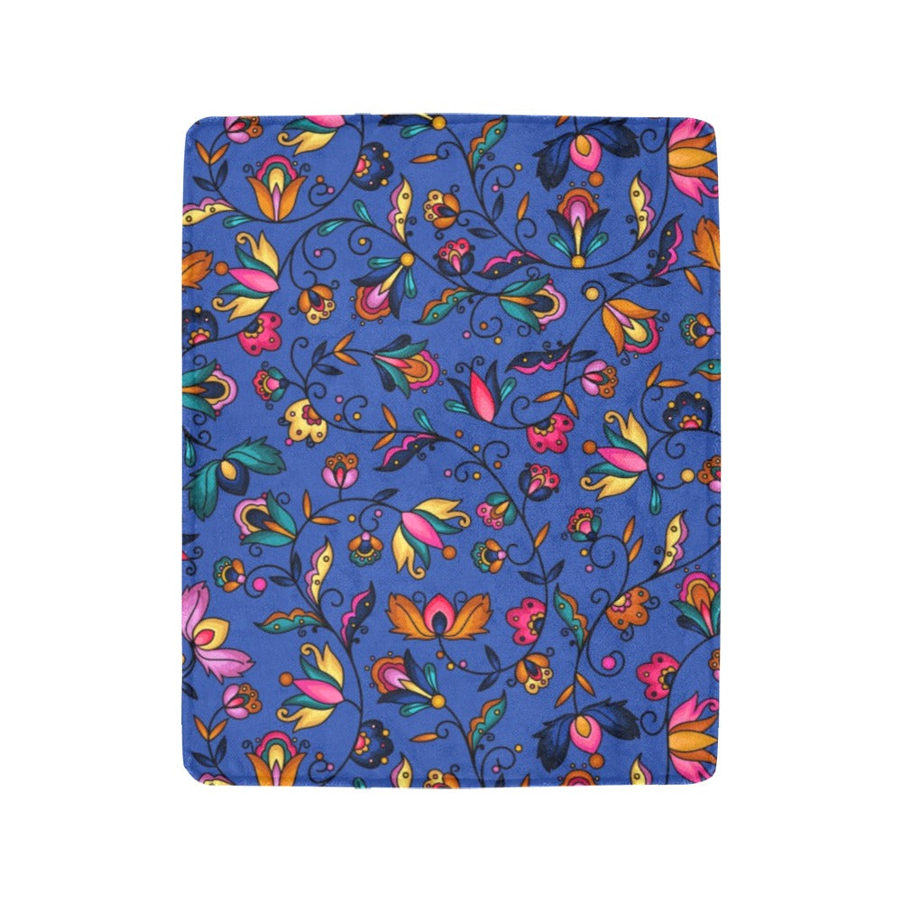 Copper Prairie Petals Small Micro Fleece Blanket