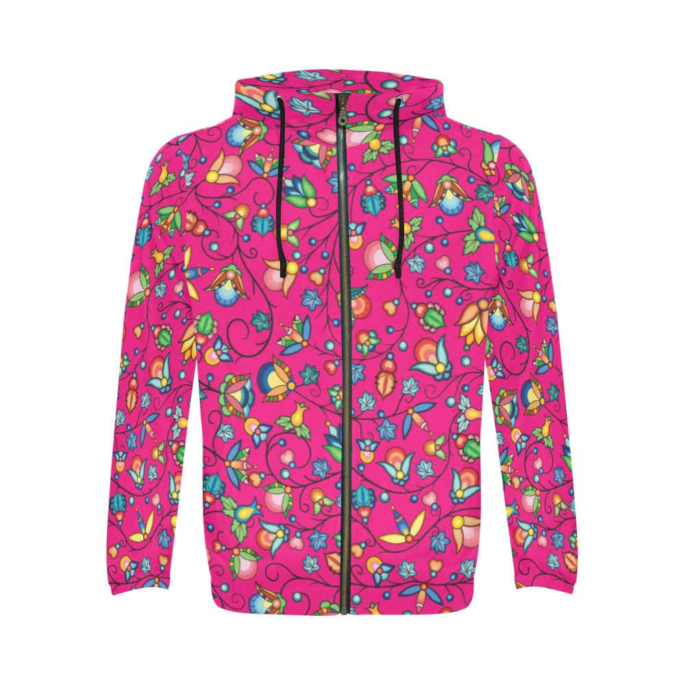 Prairie Plains Spirit Pink Men's Zipper Hoodie