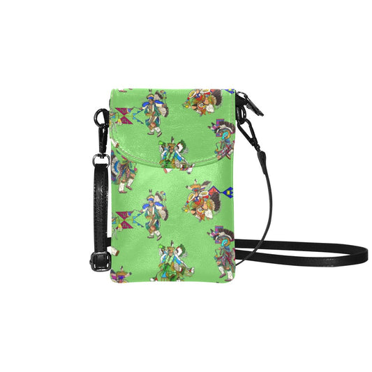 Men's Fancy Dancers Grass Small Cell Phone Purse
