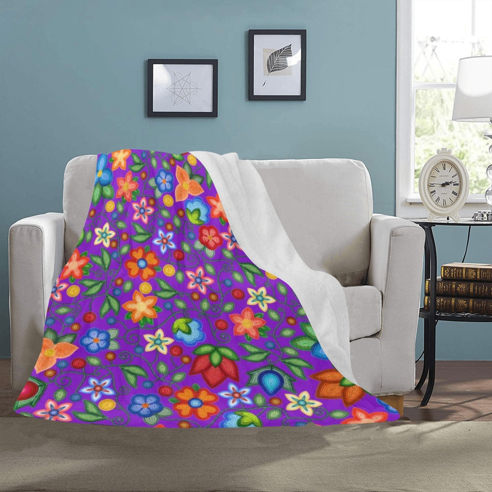 Morning Harmony Purple Large Micro Fleece Blanket