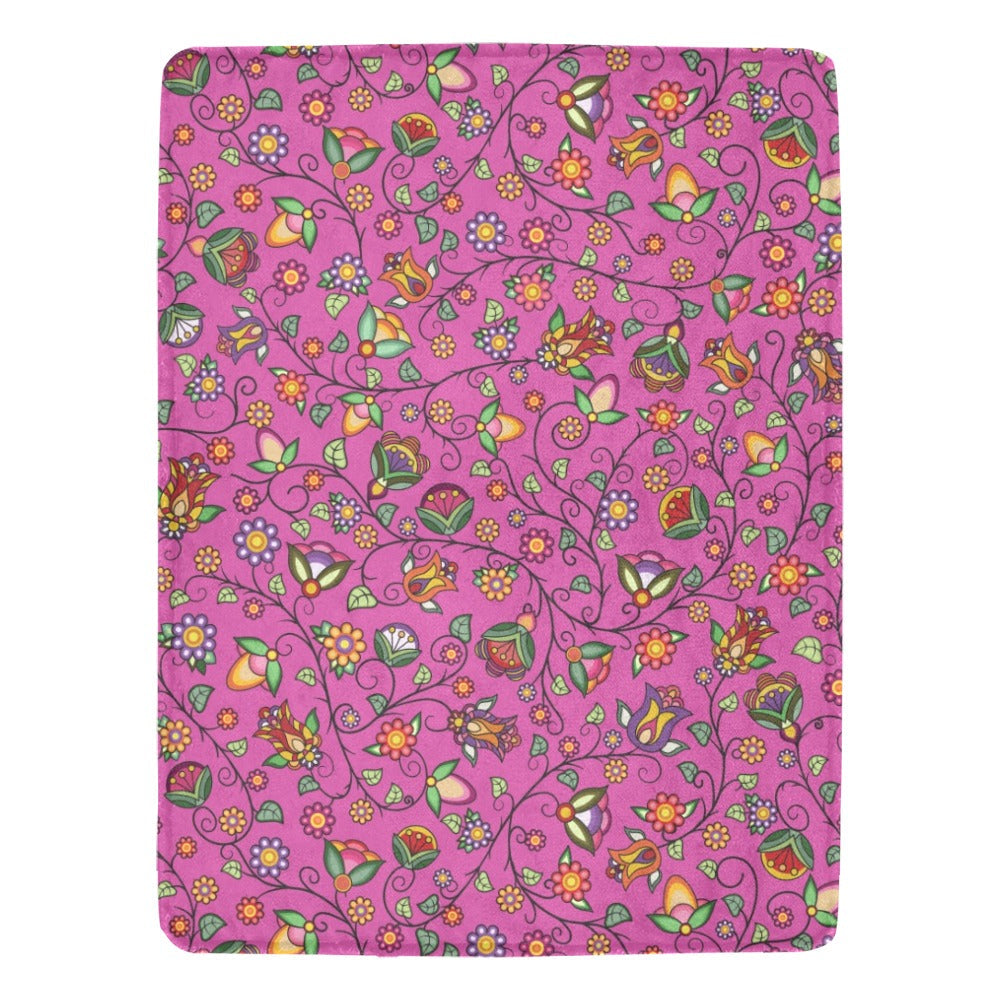 Heartbeat Petals Pink X-Large Micro Fleece Blanket