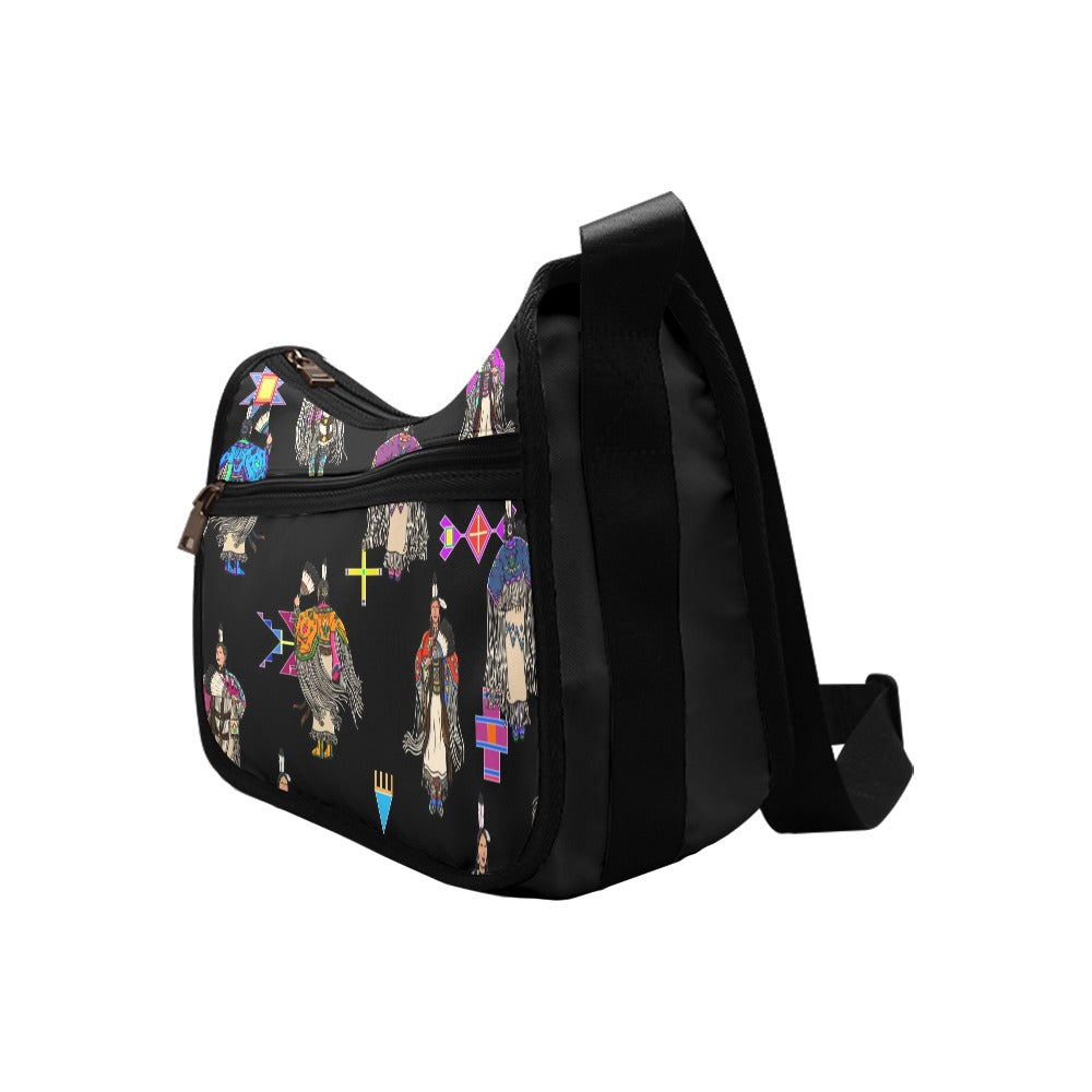Women's Tradish Dancers Black Crossbody Bag