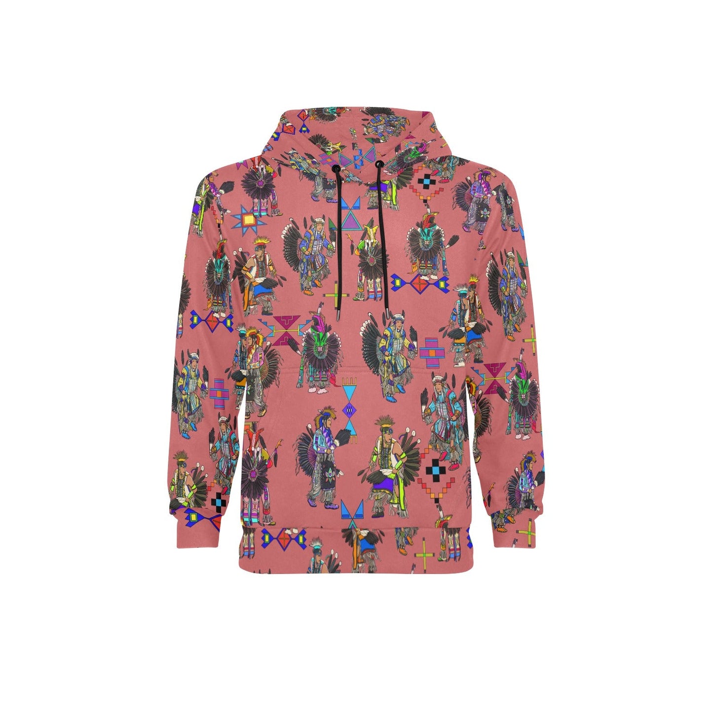 Men's Tradish Dancers Terra Cotta Men's Long Sleeve Fleece Hoodie