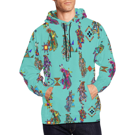 Men's Grass Dancers Eggshell Blue Hoodie for Men