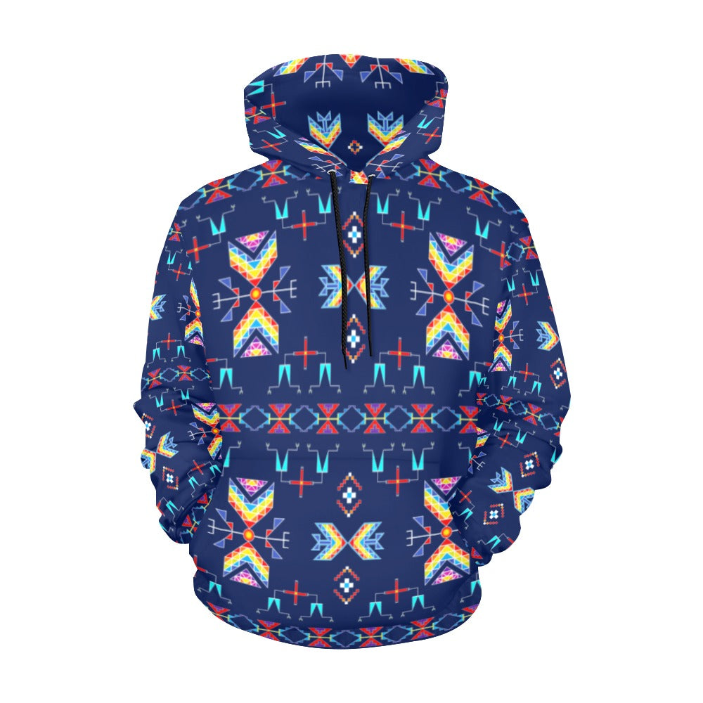 Rainy Chief Rainbow Night Lake Hoodie for Women