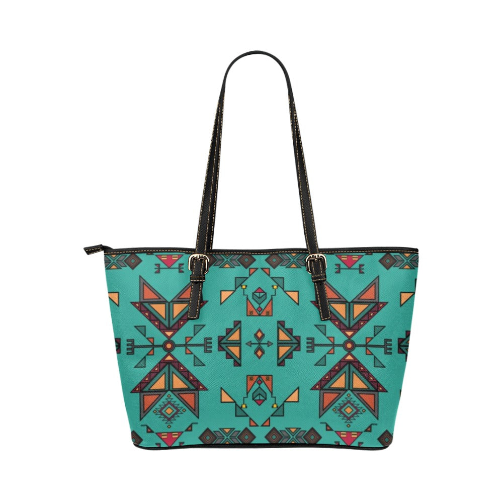 Arrow dawn Turquoise Leather Tote