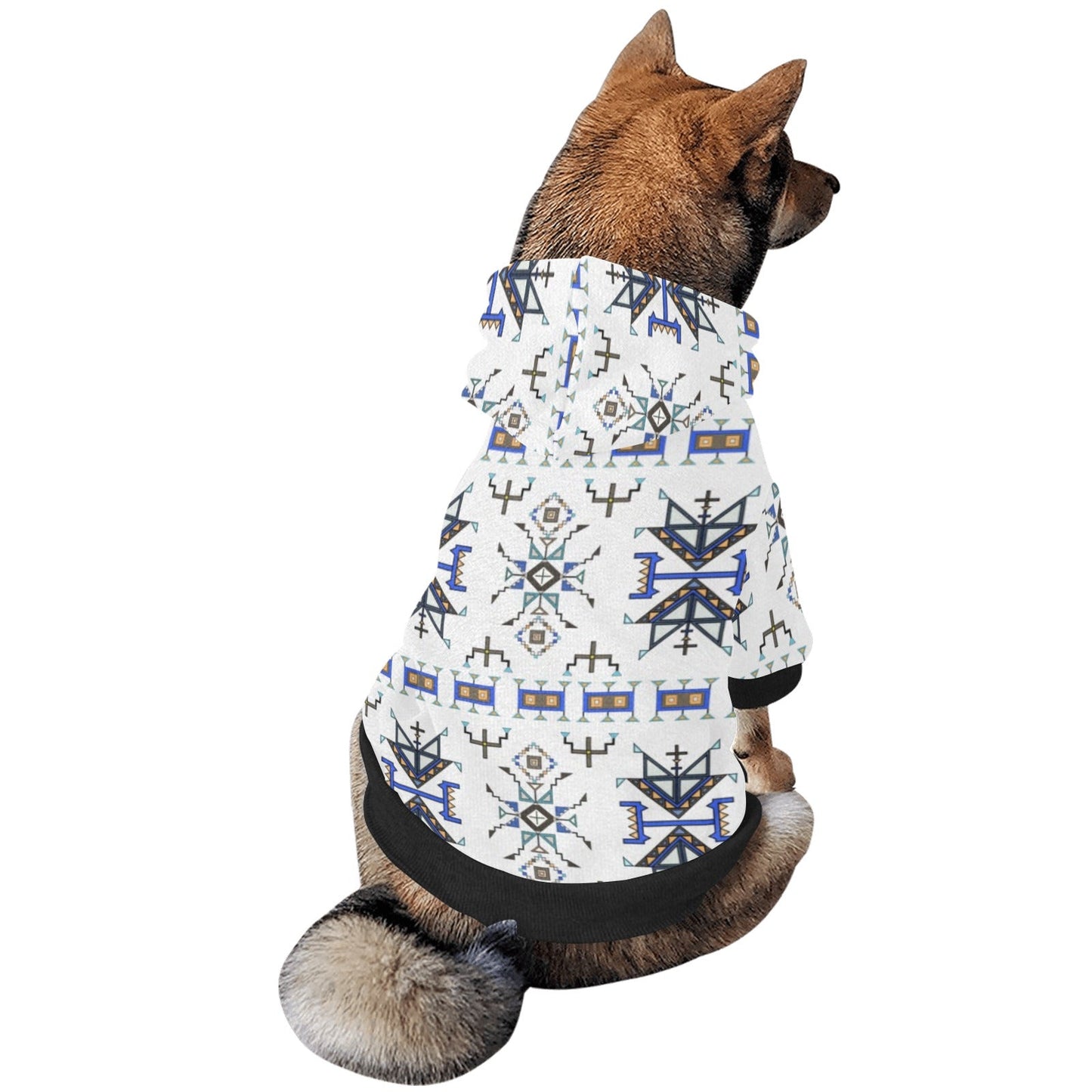 Eagle Strike White Pet Dog Hoodie