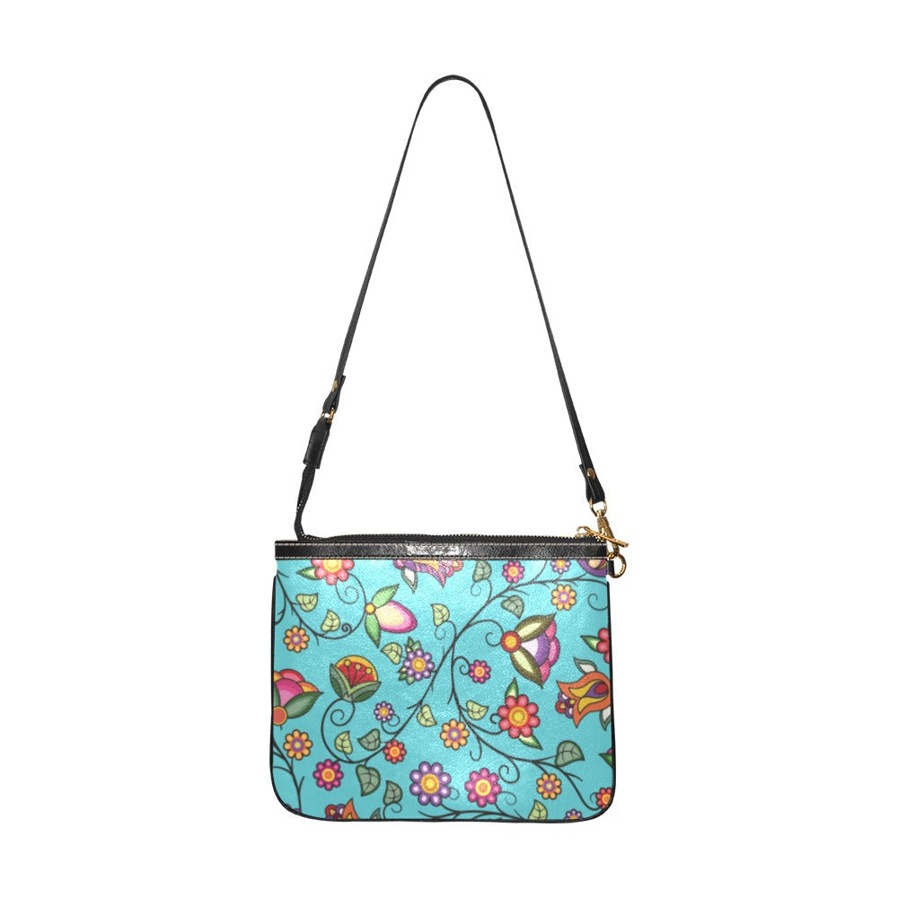 Heartbeat Petals Turquoise Small Shoulder Bag
