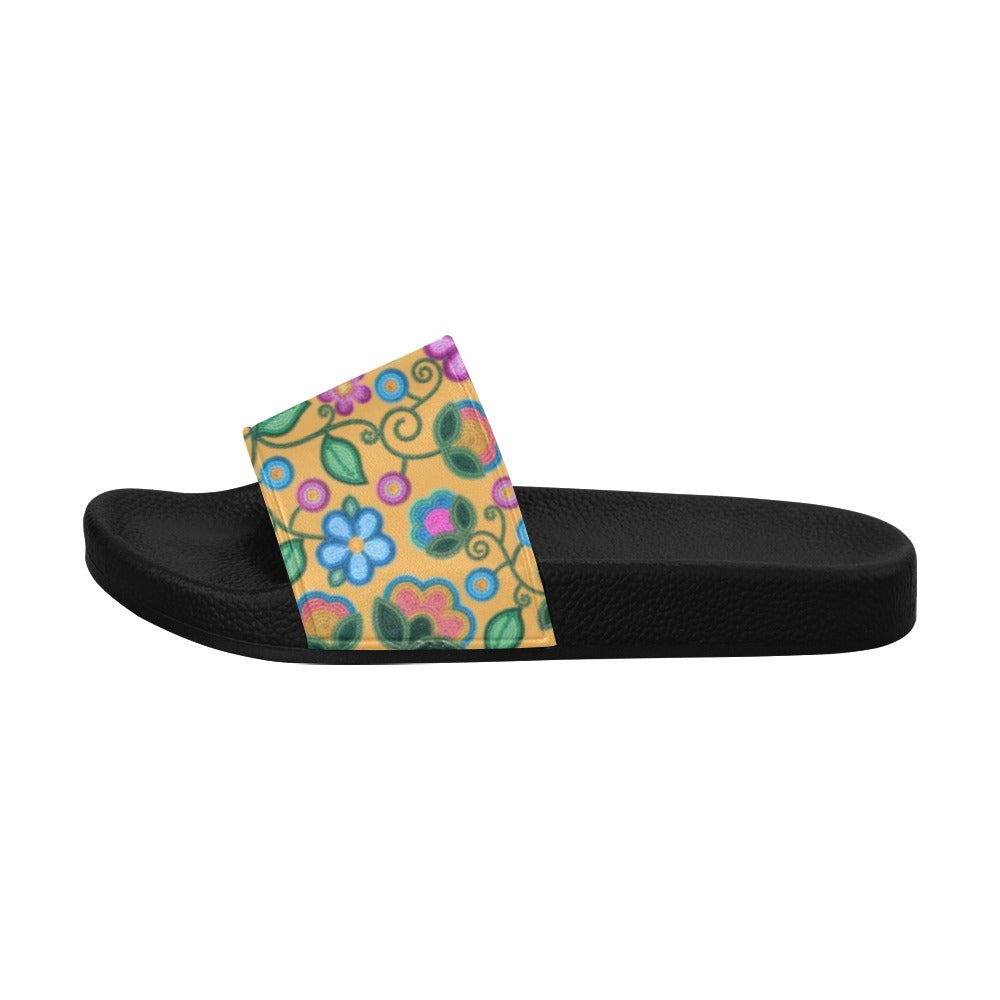 Turquoise Sunbeam Yellow Women's Slide Sandals