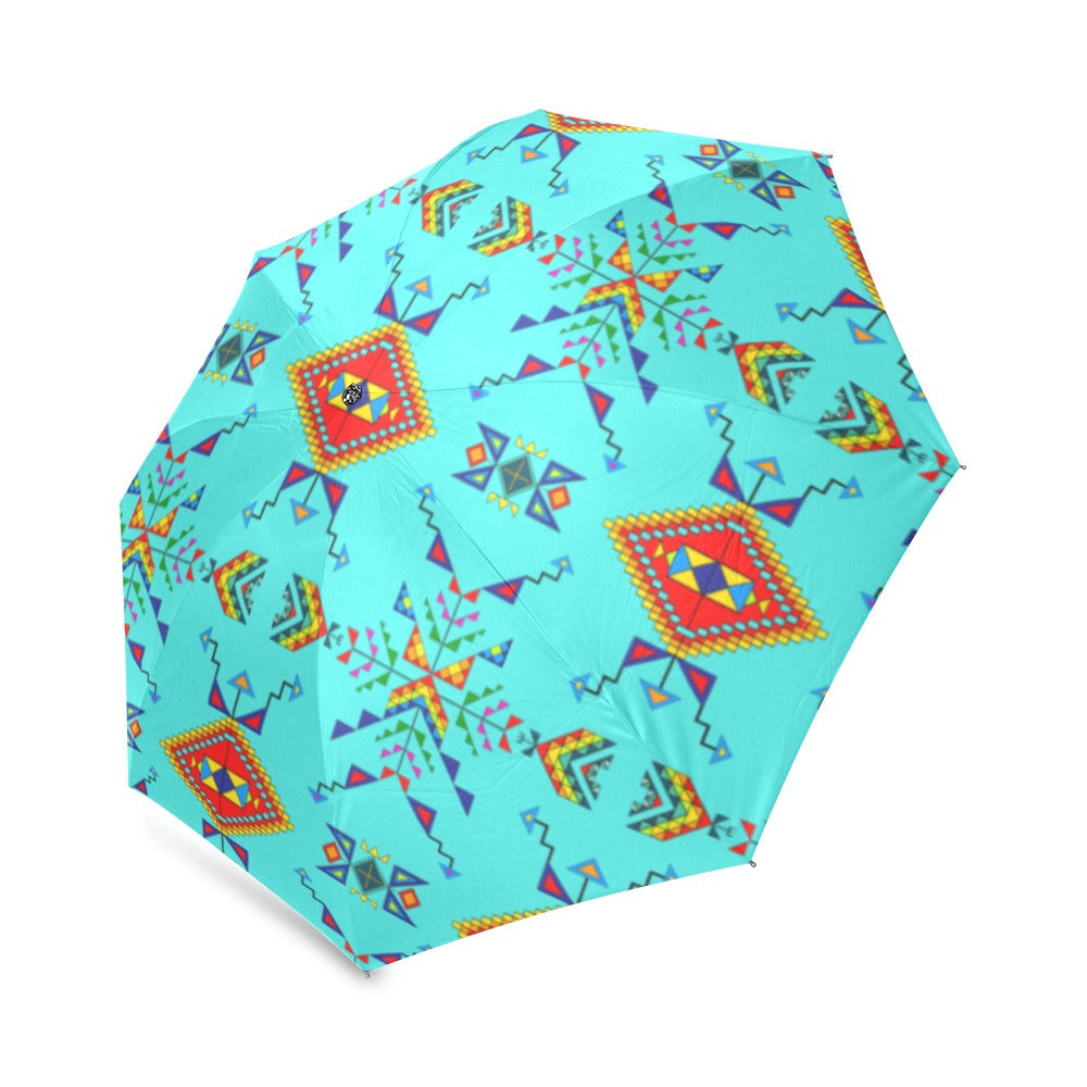 Buffalo Jump Turquoise Foldable Umbrella