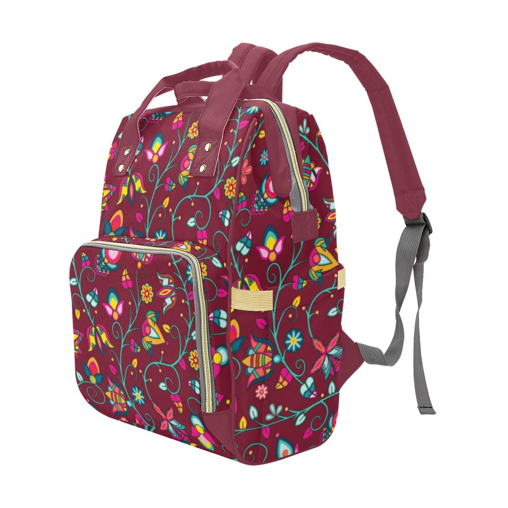 Thorny Path Cranberry Multi-Function Diaper Backpack