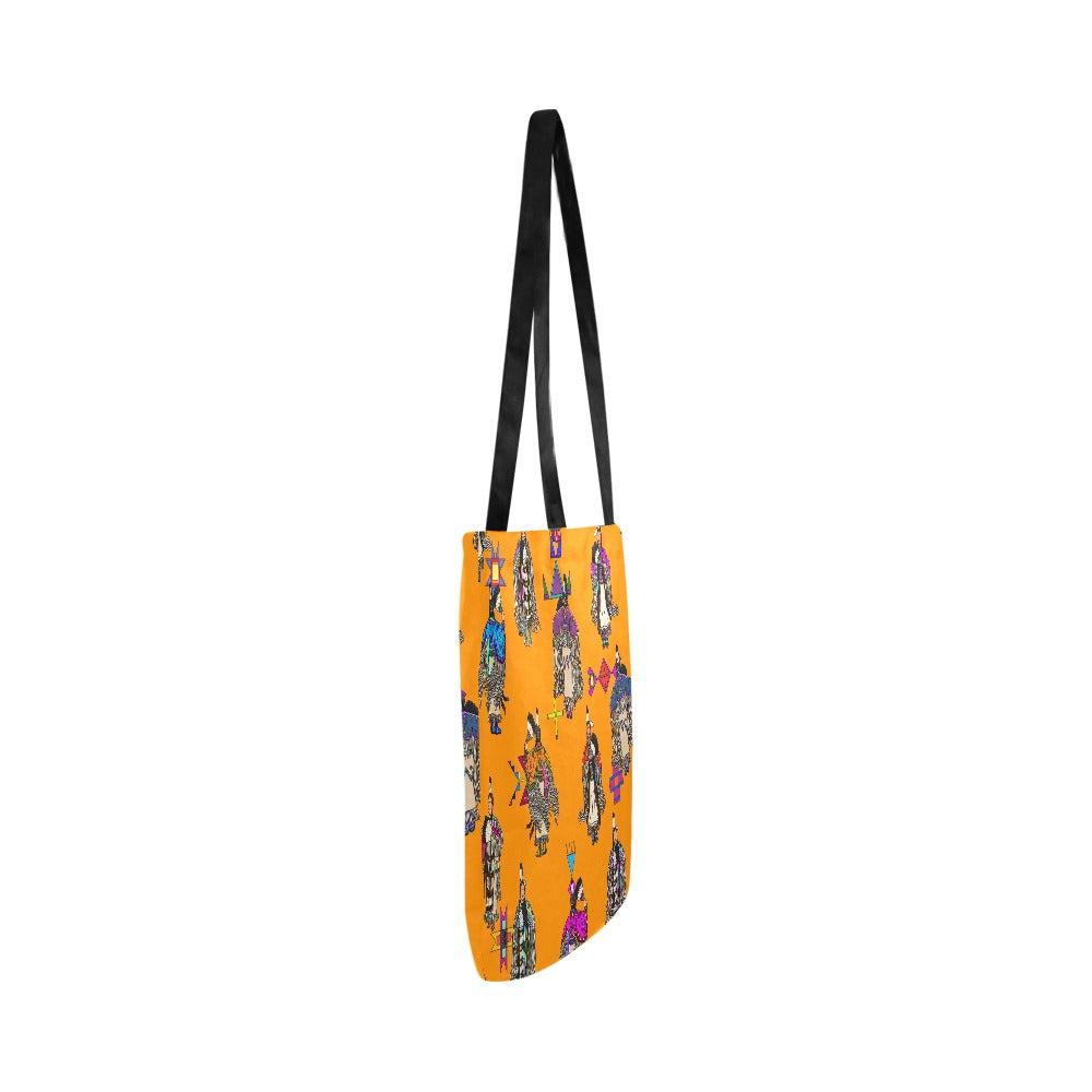 Women's Tradish Dancers Orange Reusable Shopping Bag