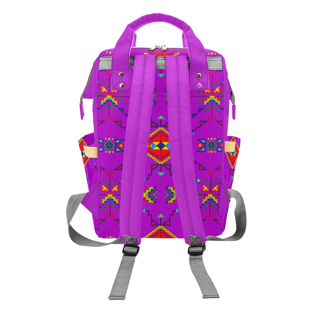 Buffalo Jump Purple Multi-Function Diaper Backpack/Diaper Bag
