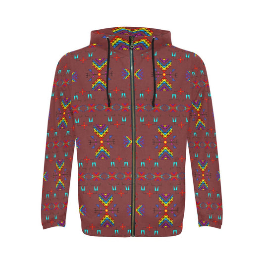 Rainy Chief Rainbow Earth Clay Zip Hoodie