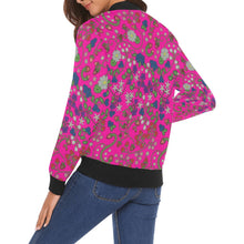 Load image into Gallery viewer, Grandmother Stories Blush Bomber Jacket for Women
