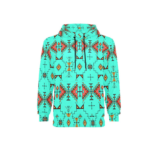 Thunder Flight Turquoise Fleece Hoodie