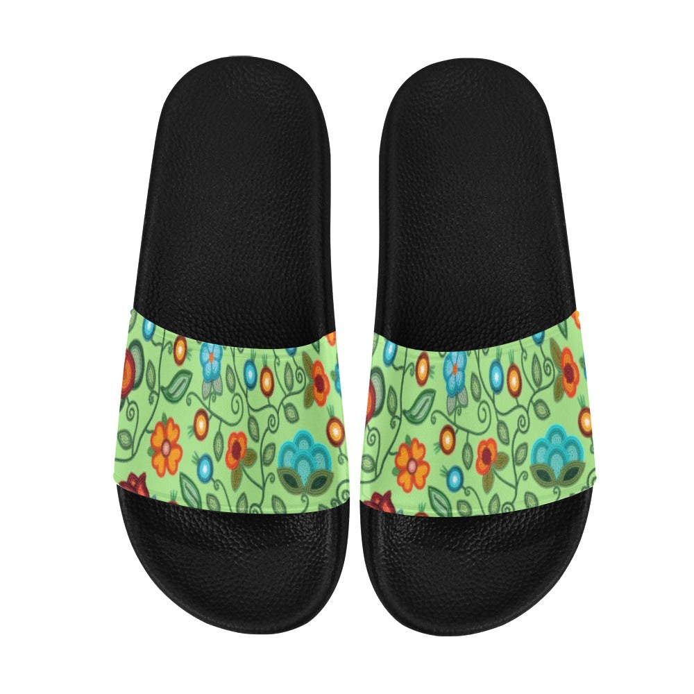 Prairie Fire Petals Sage Men's Slide Sandals