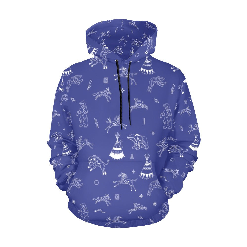 Ledger Dabbles Blue Hoodie for Men