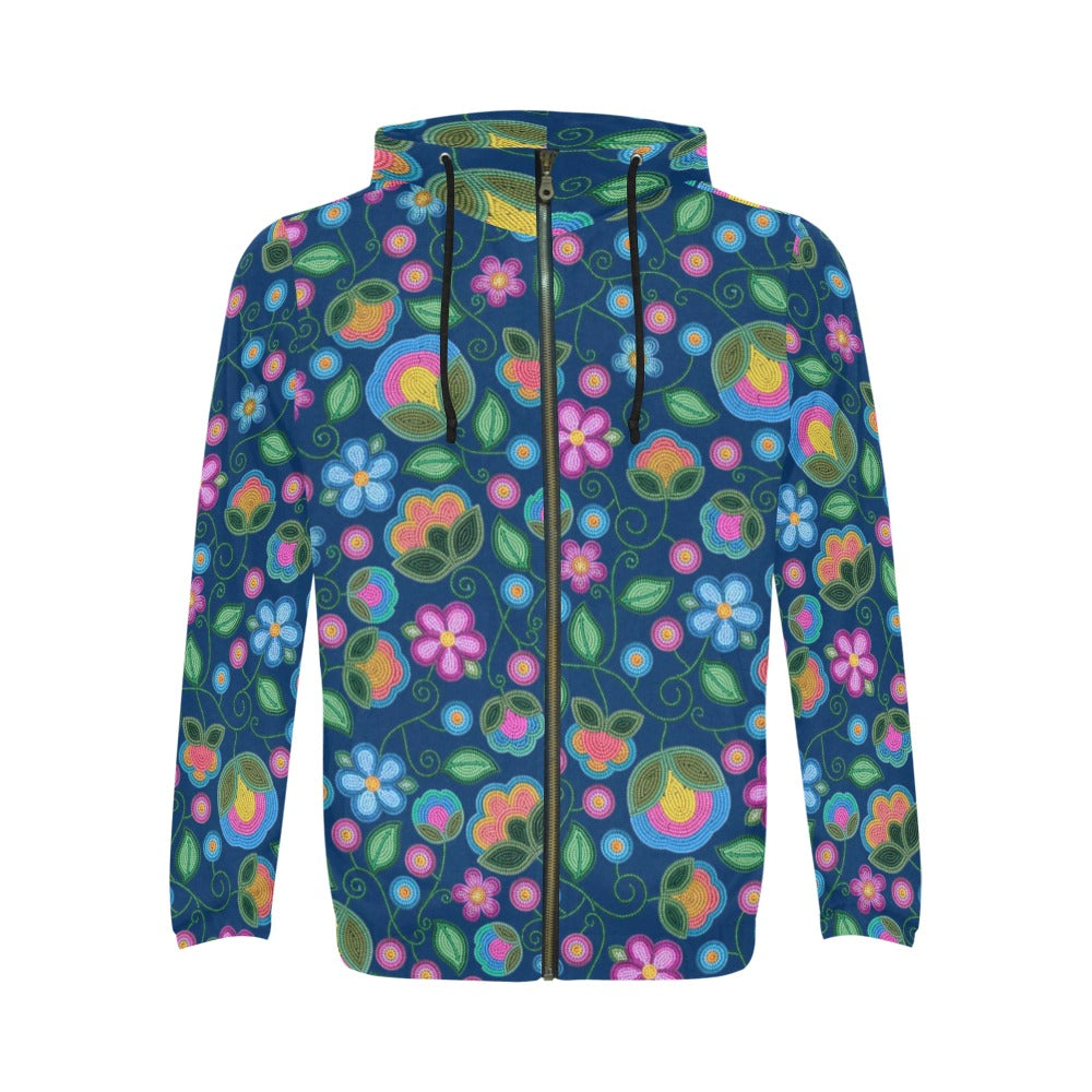 Turquoise Sunbeam Blue Zip Hoodie