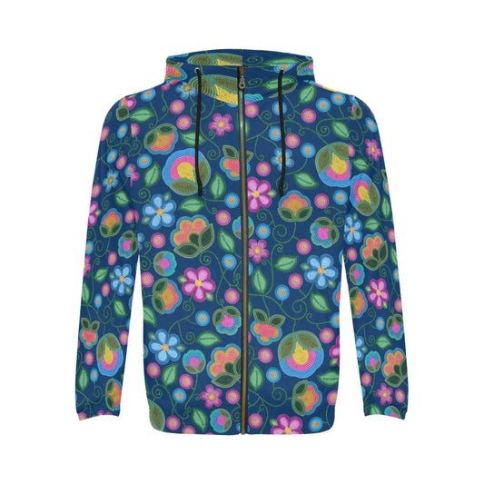 Turquoise Sunbeam Blue Zip Hoodie