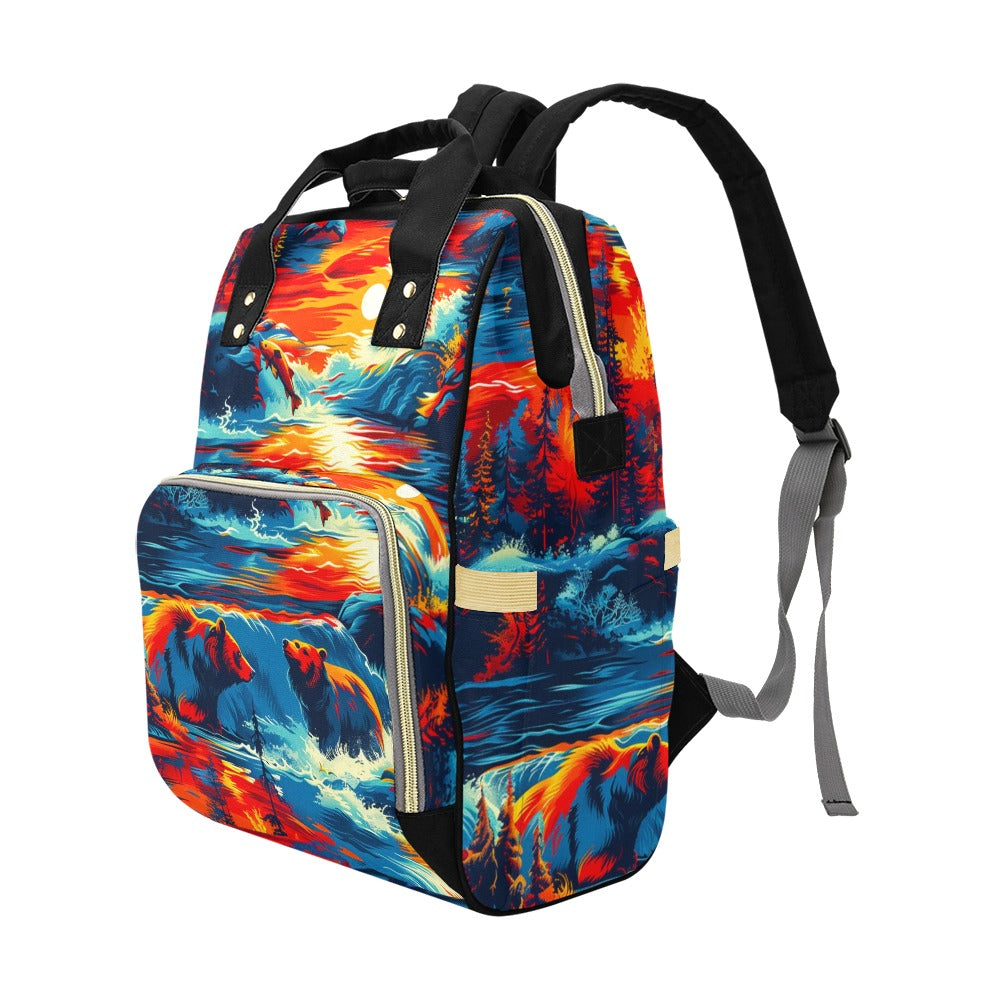 Fishing Bears 2 Diaper Bag