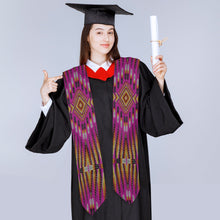 Load image into Gallery viewer, Fire Feather Pink Graduation Stole
