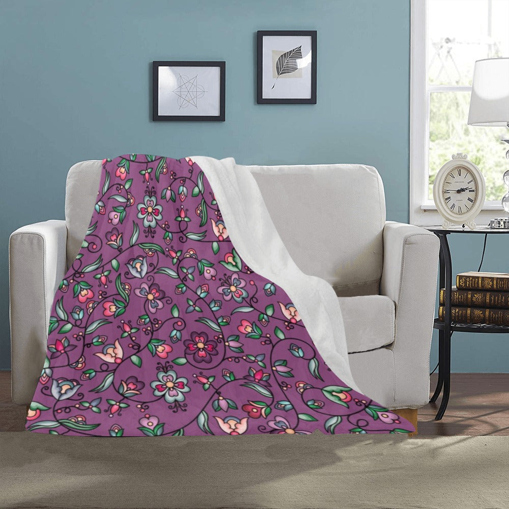 Amber Evening Garland Purple Ultra-Soft Micro Fleece Blanket 40"x50"