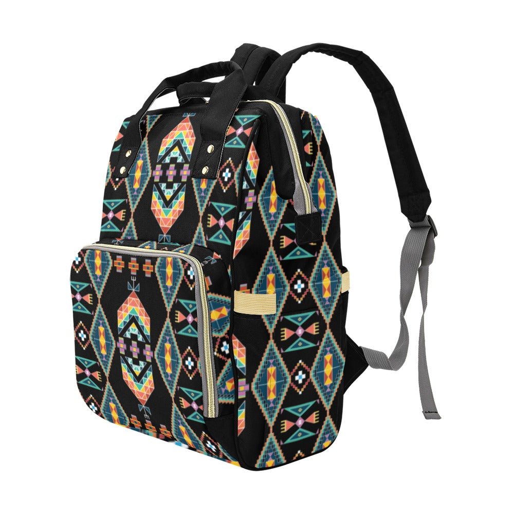 Travois Tipi Black Multi-Function Diaper Backpack