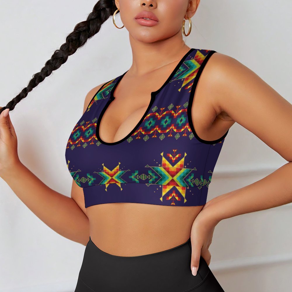 Dreams Of Ancestors Indigo Shade Yoga Top